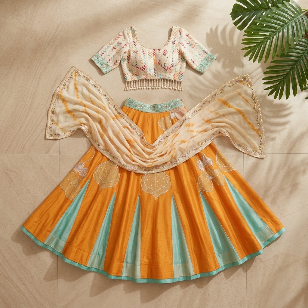 Kesariya Glow Lehenga