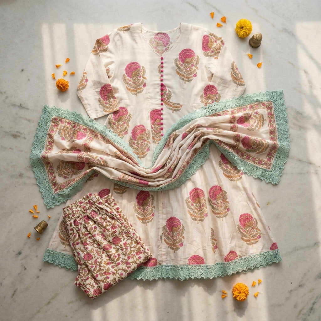 Floral Cotton Suit Set