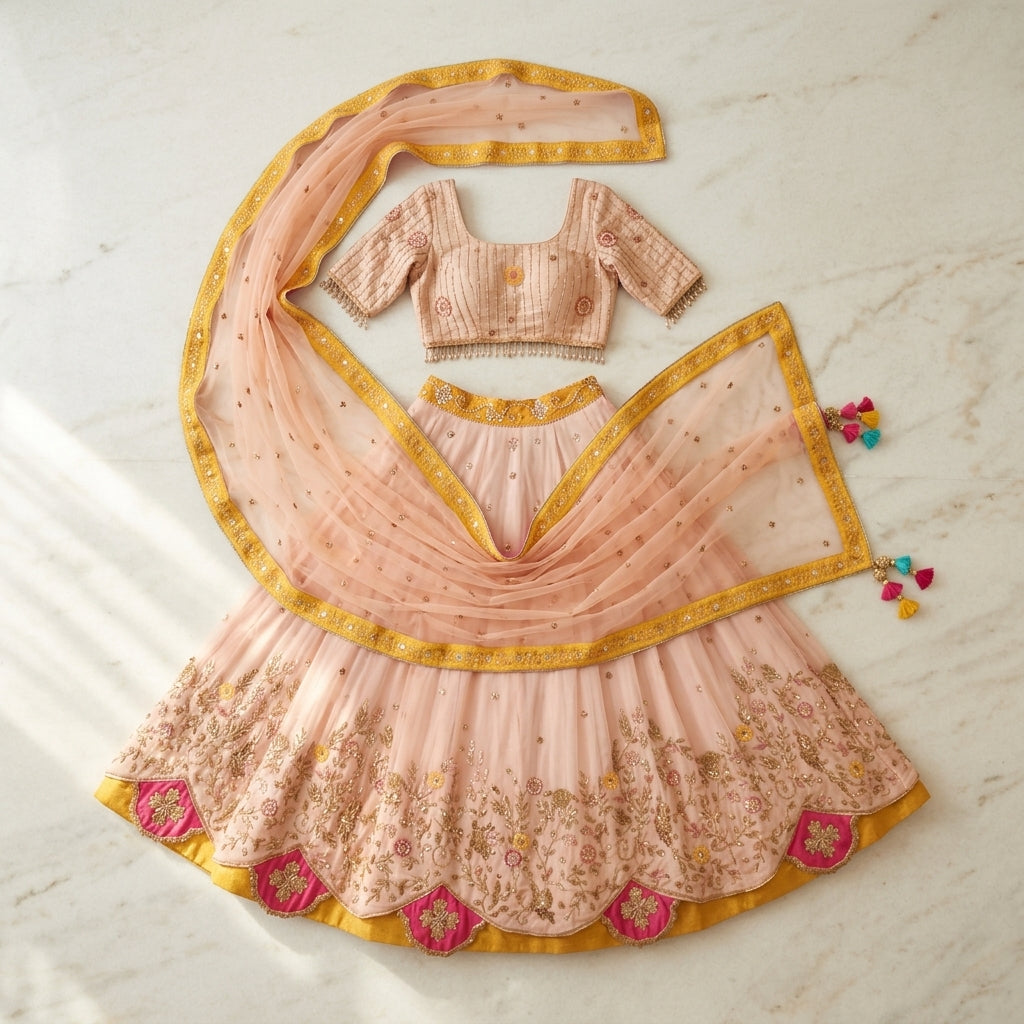 Blush Pink Designer Lehenga