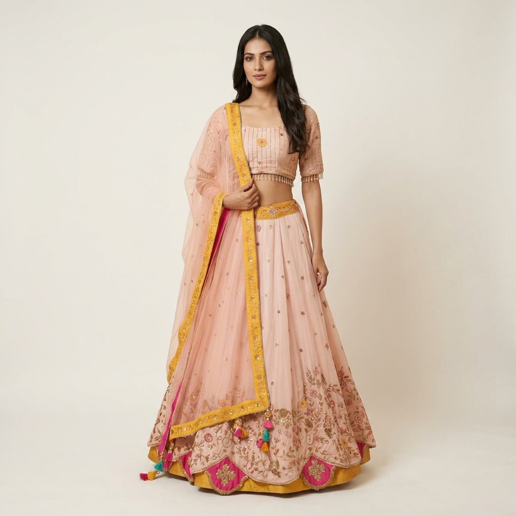 Blush Pink Designer Lehenga
