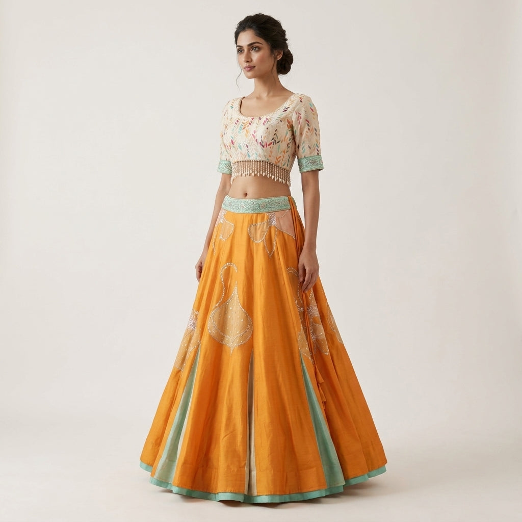 Kesariya Glow Lehenga