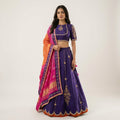 Royal Violet Bandhani Lehenga Set