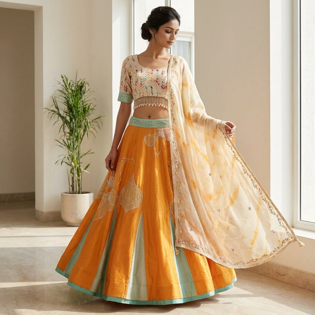 Kesariya Glow Lehenga