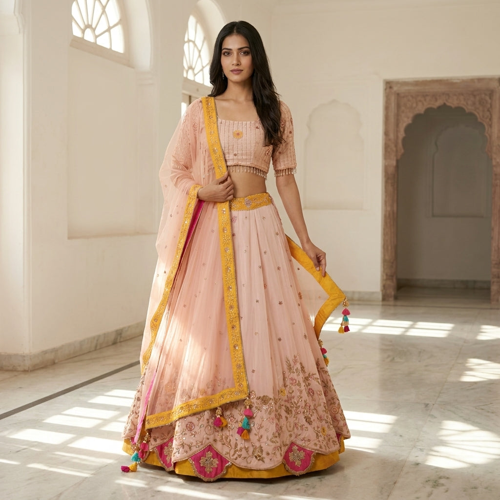 Blush Pink Designer Lehenga