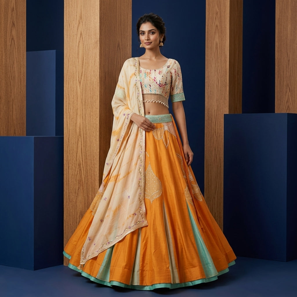 Kesariya Glow Lehenga