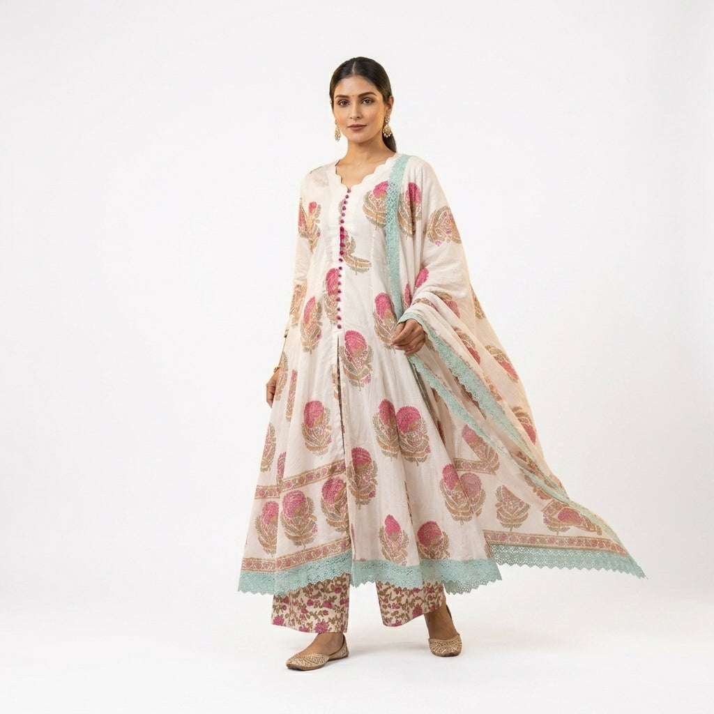 Floral Cotton Suit Set